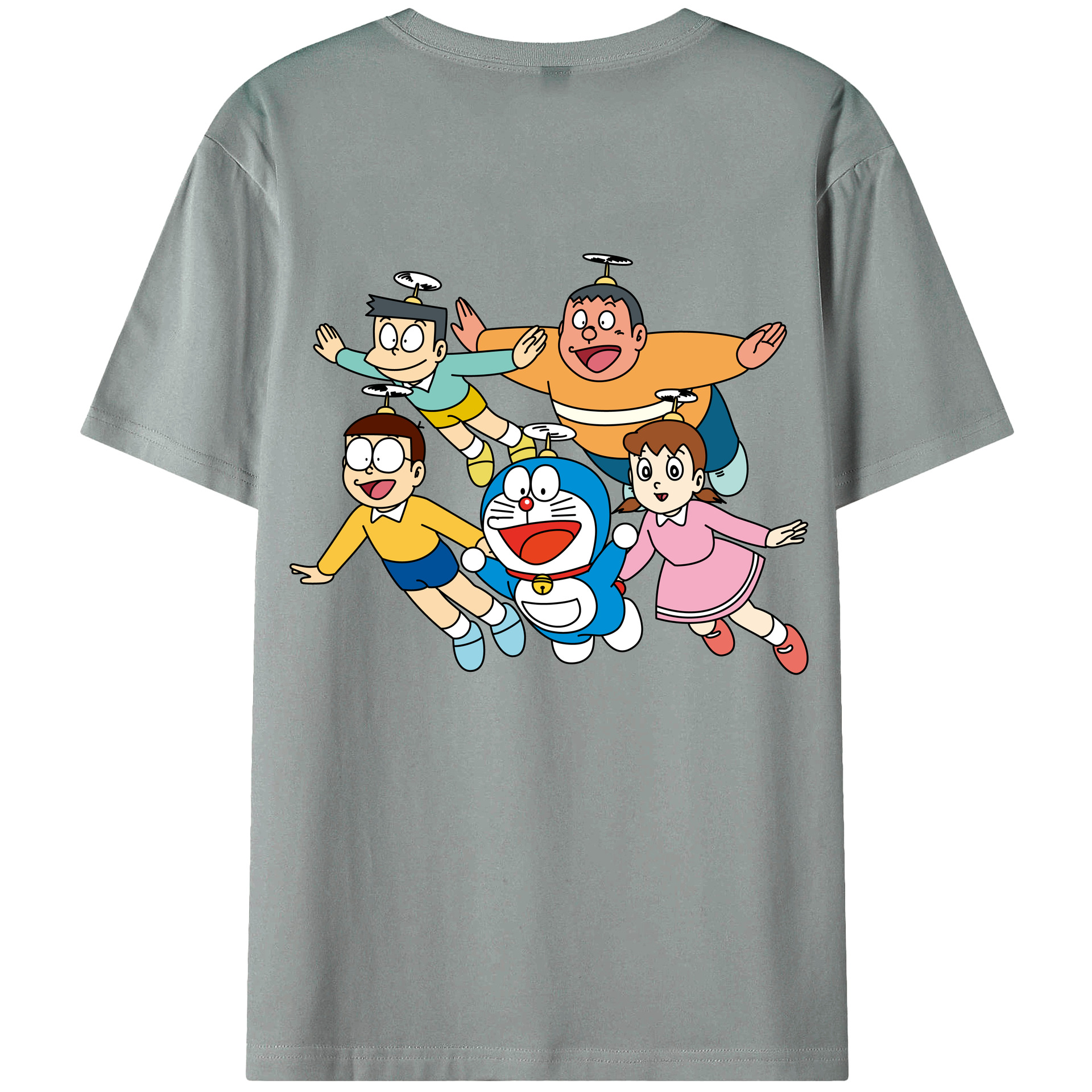 （画像用） ドラえもん 骨川 スネ夫 Doraemon Honekawa Suneo 綿100％ メンズ半袖Tシャツ（バックプリント） 通気性
